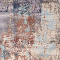 Mehrfarbiger zeitgenössischer Indo Ikat Teppich aus Wolle und Kunstseide - 7'1 x 10'