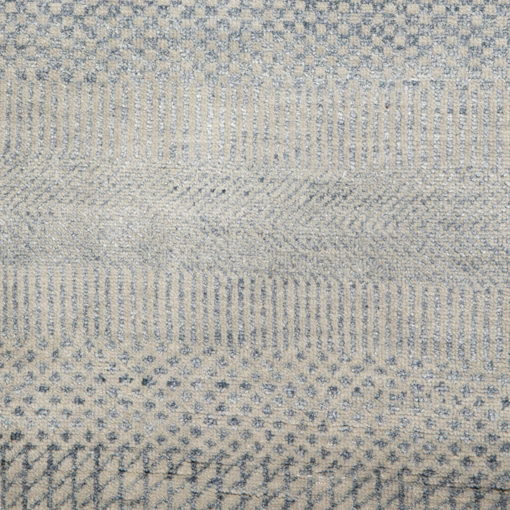 Graublauer Übergangs-Indo Savannah Wollkunst-Seidenblende-Teppich - 6' x 9'5'