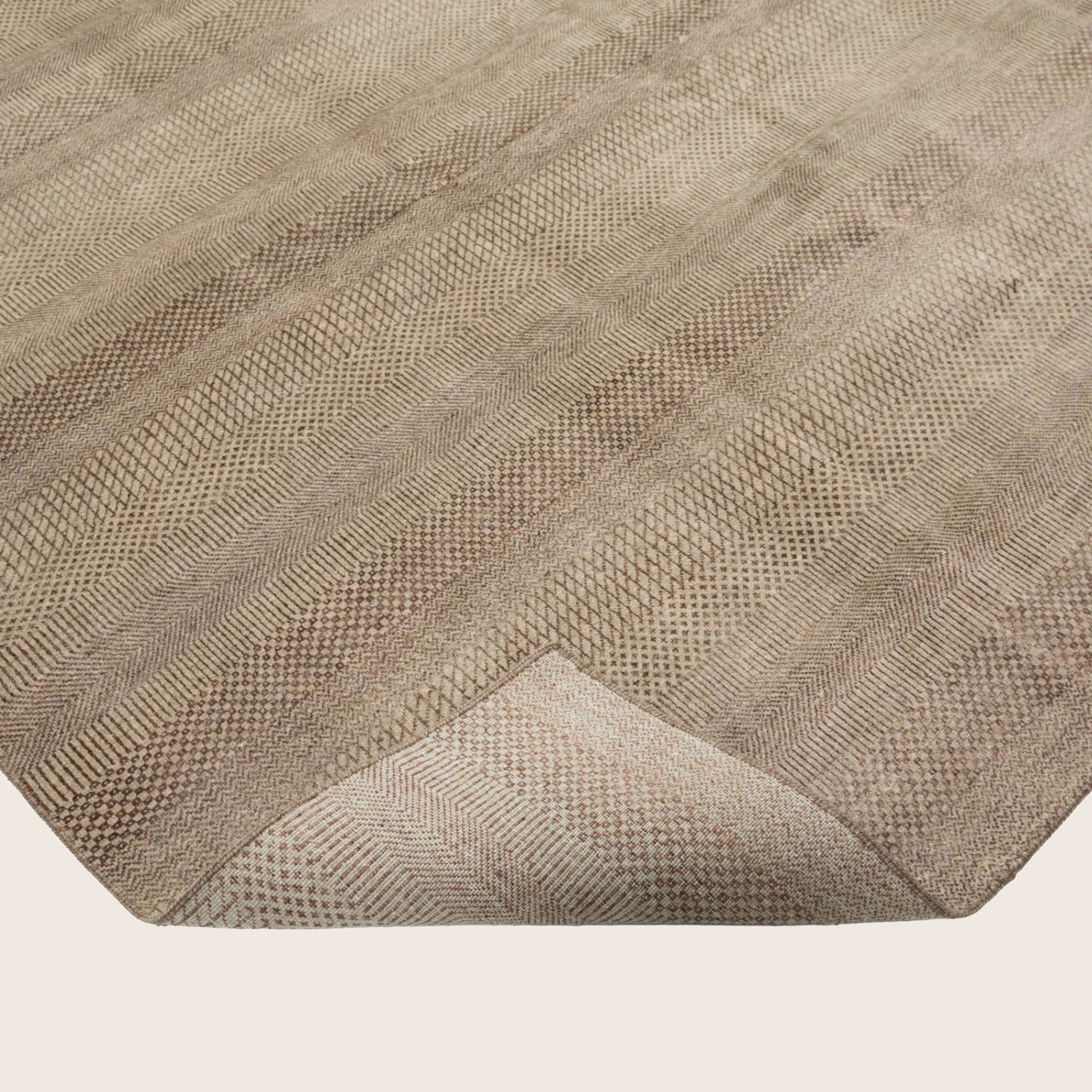 Camel Transitional Indo Savannah Teppich aus Wolle und Kunstseide - 9'2' x 12'2'