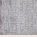 Silber Texturierte Indo Ikat Teppich aus Wolle und Kunstseide - 7'8' x 10'1'