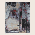 Grau Multi Contemporary Indo Ikat Teppich aus Wolle und Kunstseide - 8'1' x 10'1'