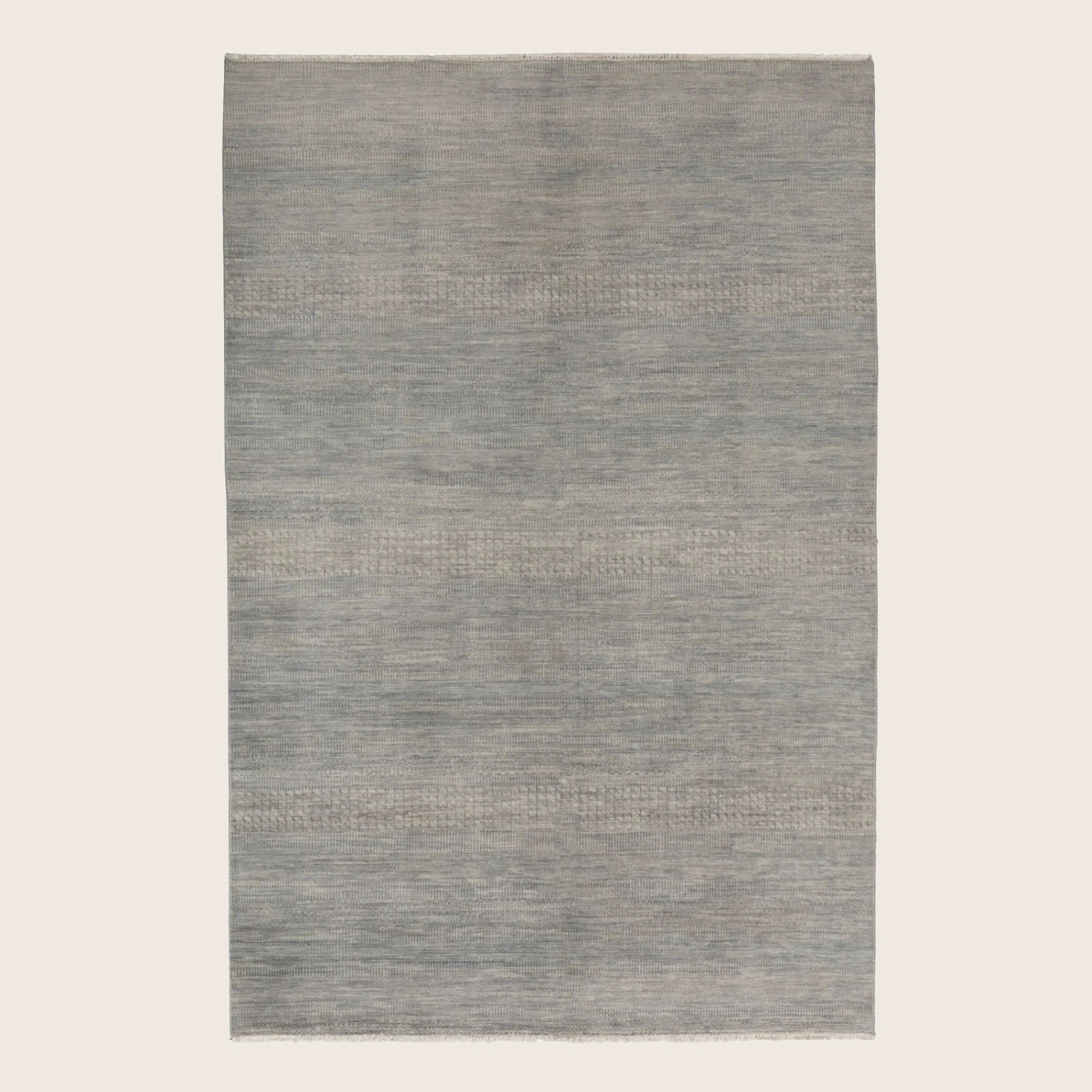 Blaue Übergangs Indo Savannah Wolle Seidenmischung Teppich - 6'1' x 9'2'