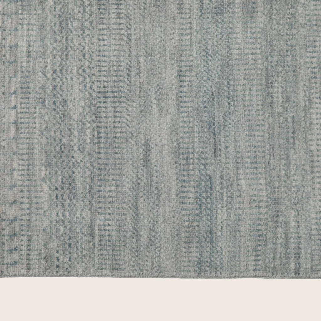 Blaue Übergangs Indo Savannah Wolle Seidenmischung Teppich - 6'1' x 9'2'