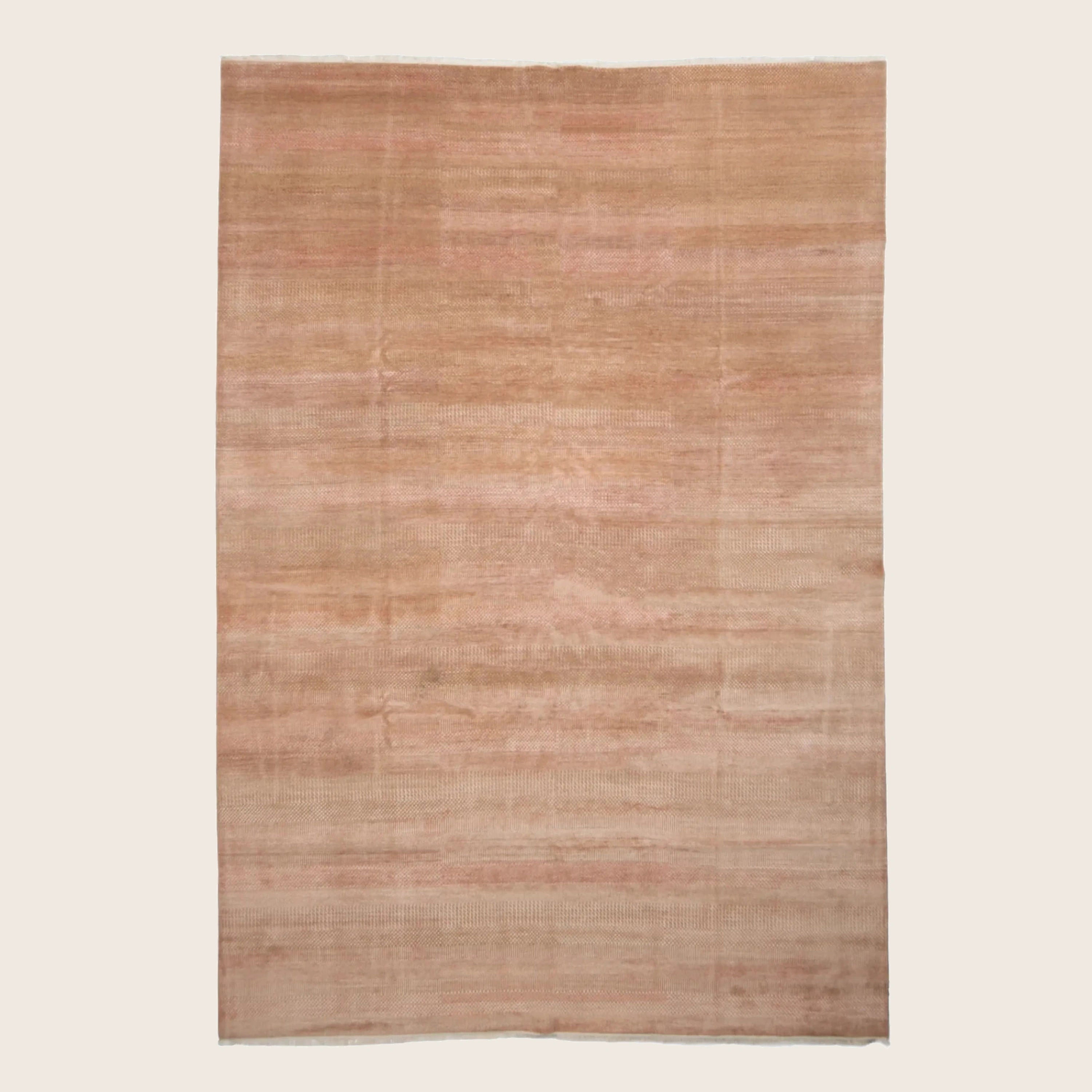 Camel Textured Indo Savannah Teppich aus Wolle und Kunstseide - 10'2' x 14'2