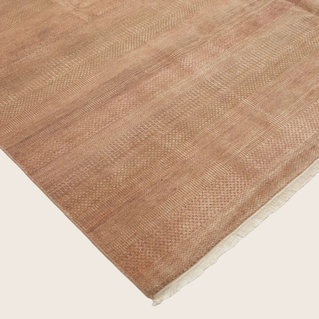Camel Textured Indo Savannah Teppich aus Wolle und Kunstseide - 10'2' x 14'2