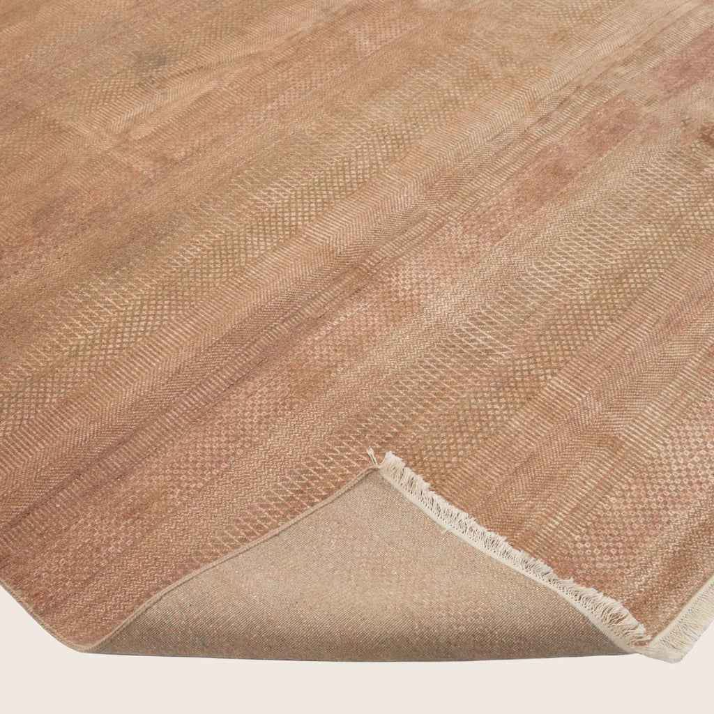 Camel Textured Indo Savannah Teppich aus Wolle und Kunstseide - 10'2' x 14'2