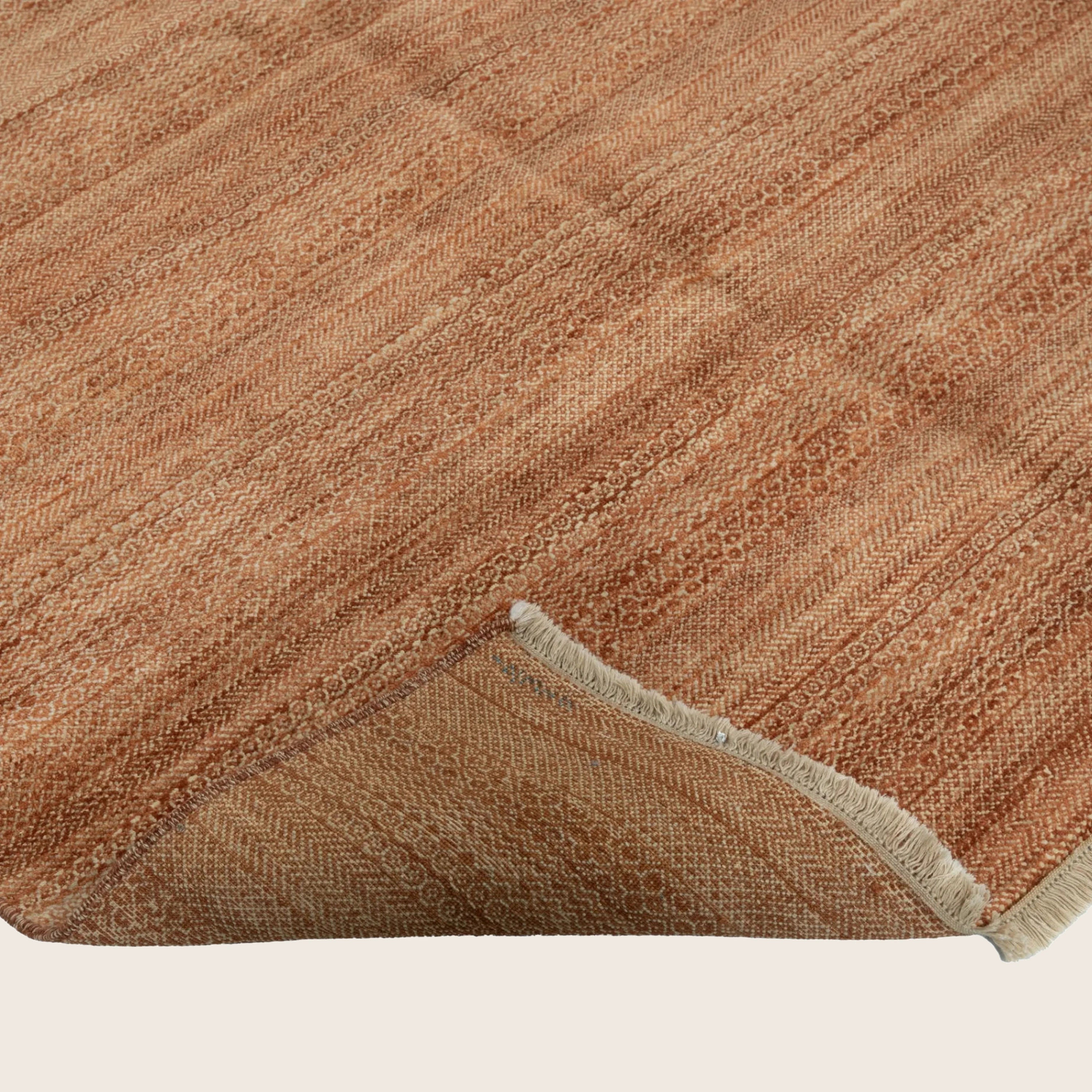 Braun Transitional Indo Savannah Teppich aus Wolle und Kunstseide - 5'7' x 8'4''