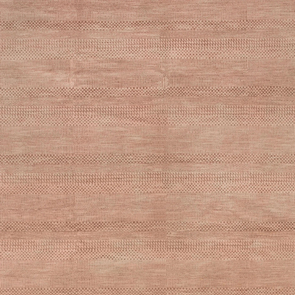 Rosa Übergangs Indo Savannah Teppich aus Wolle und Kunstseide - 8'1' x 10'3'