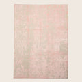 Rosa Contemporary Indo Ikat Teppich aus Wolle und Kunstseide - 8'1 x 12'3'