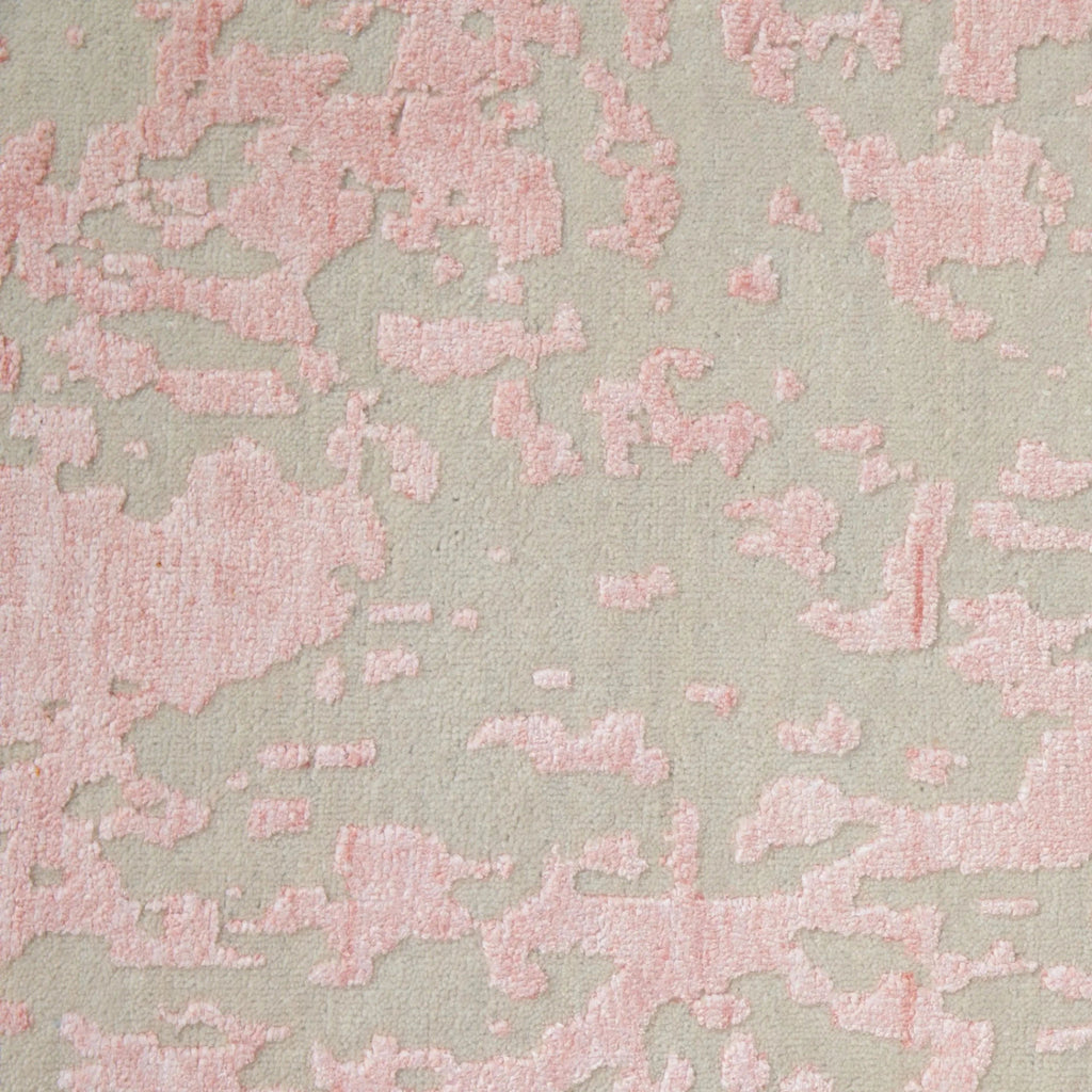 Rosa Contemporary Indo Ikat Teppich aus Wolle und Kunstseide - 8'1 x 12'3'