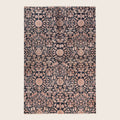 Hellrosa Übergangs Indo Ikat Teppich aus Wolle und Kunstseide - 6' x 8'1