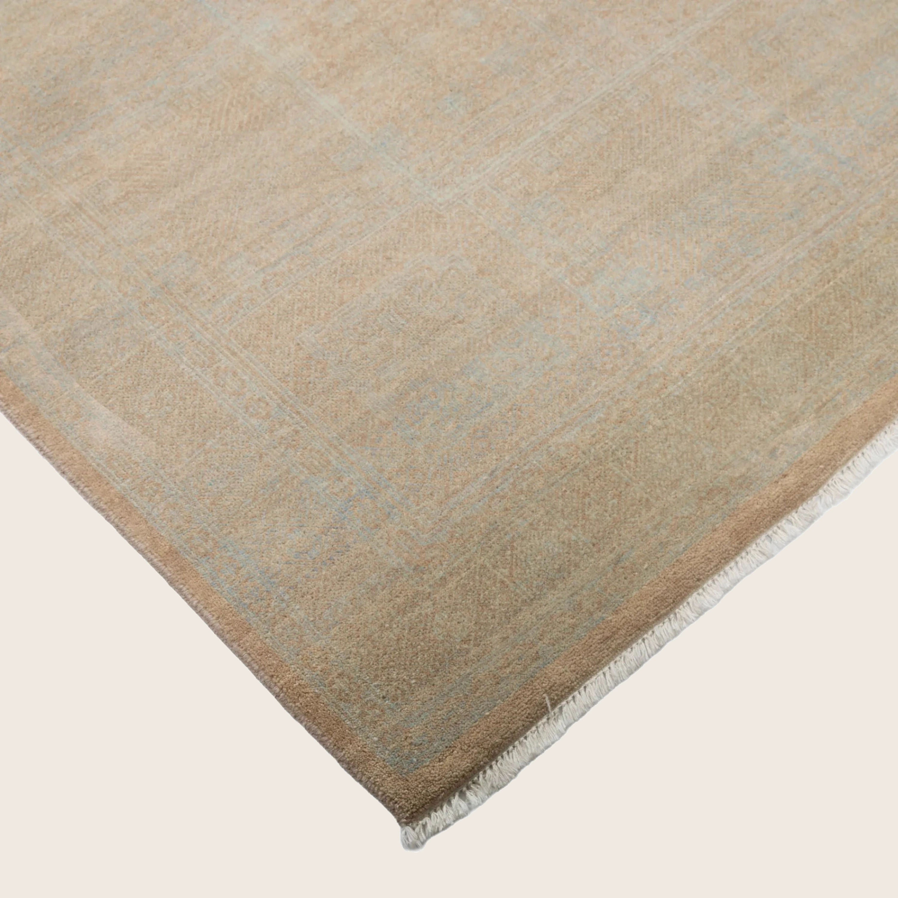 Natürliche Übergangs Indo Savannah Wolle Seidenmischung Teppich - 8'2' x 10'3'