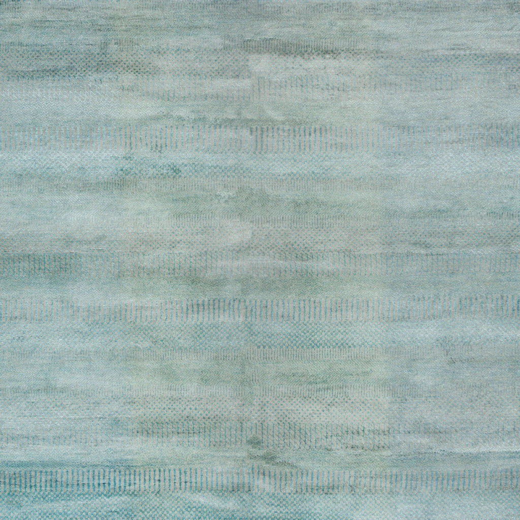 Blaue Übergangs Indo Savannah Wolle Seidenmischung Teppich - 6'1' x 9'1'