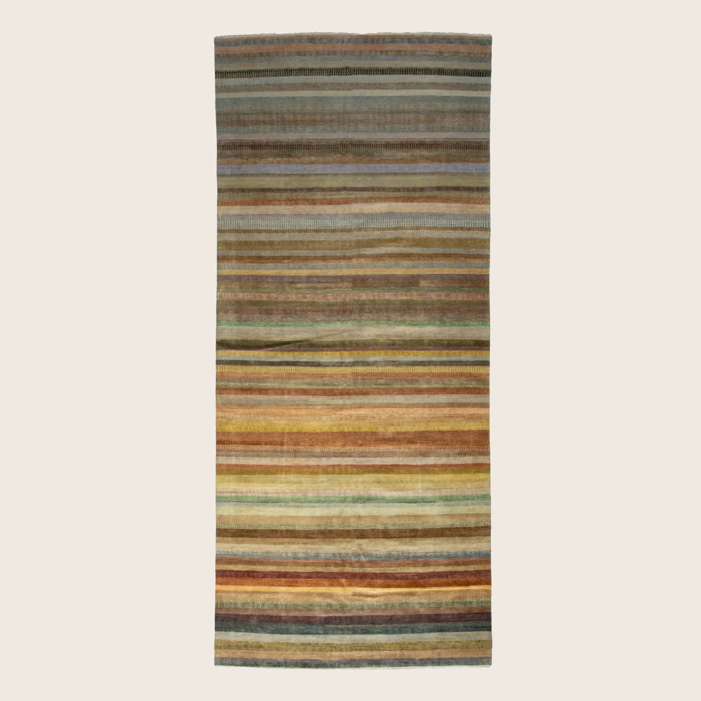 Mulitcolored Übergangs Indo Savannah Wolle Kunst Seidenblende Teppich - 10 'x 23'