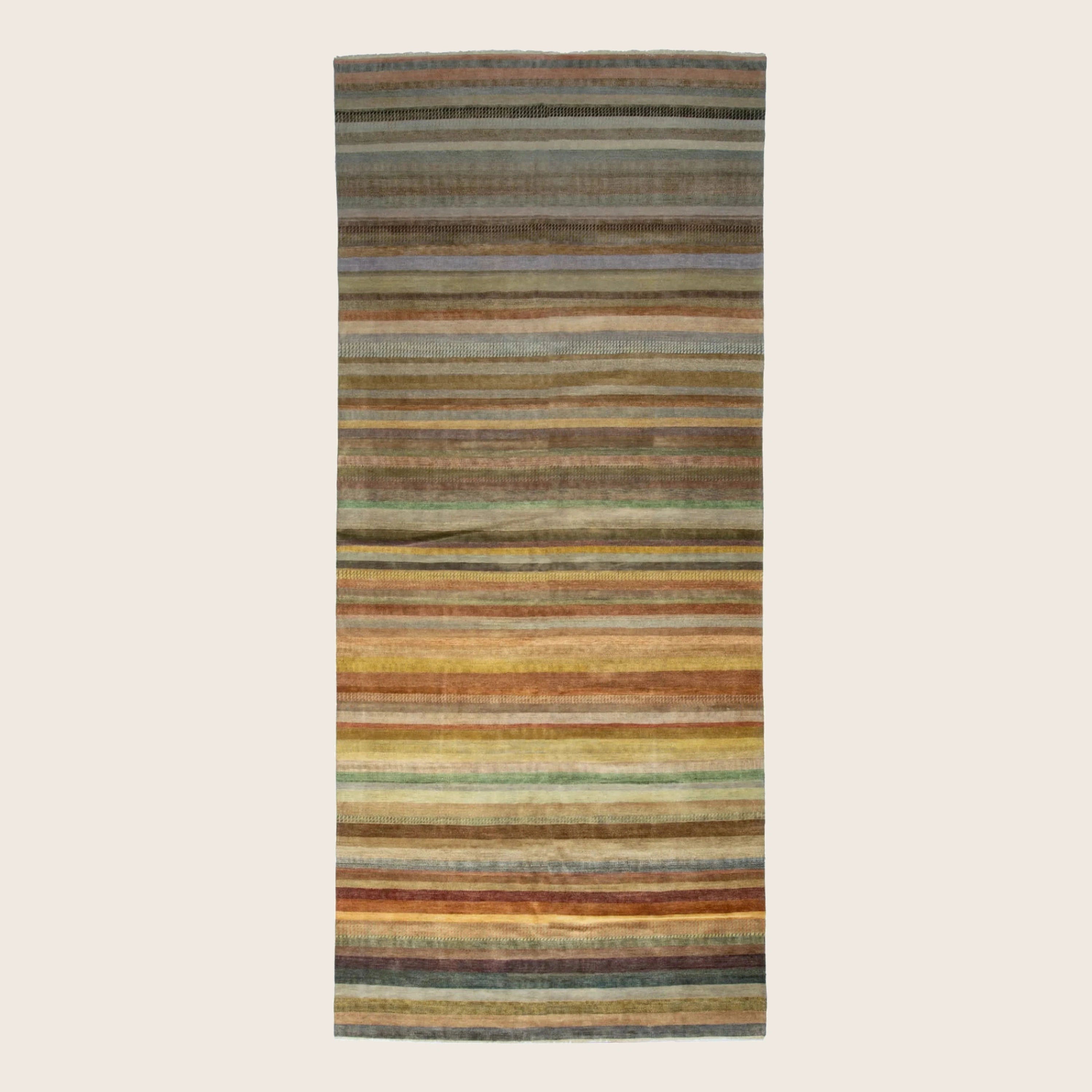 Mulitcolored Übergangs Indo Savannah Wolle Kunst Seidenblende Teppich - 10 'x 23'