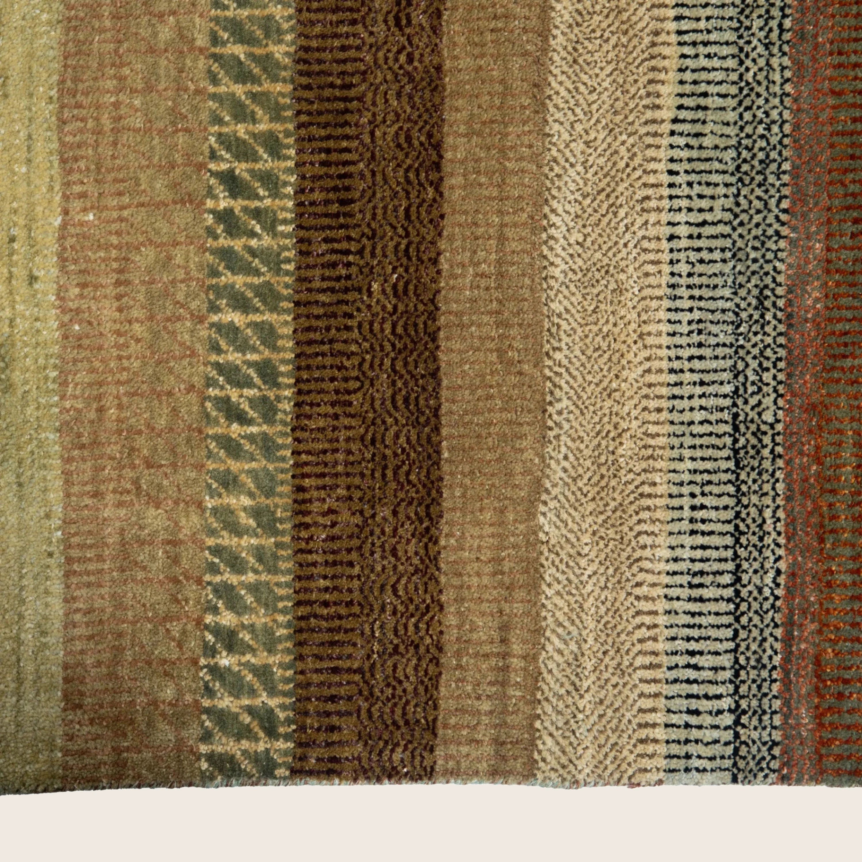 Mulitcolored Übergangs Indo Savannah Wolle Kunst Seidenblende Teppich - 10 'x 23'