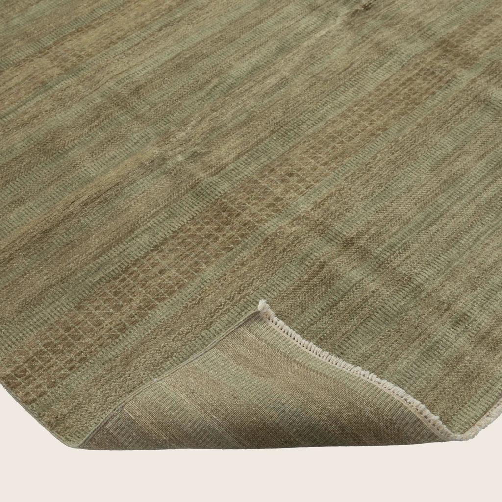 Braun Transitional Indo Savannah Teppich aus Wolle und Kunstseide - 8' x 10''