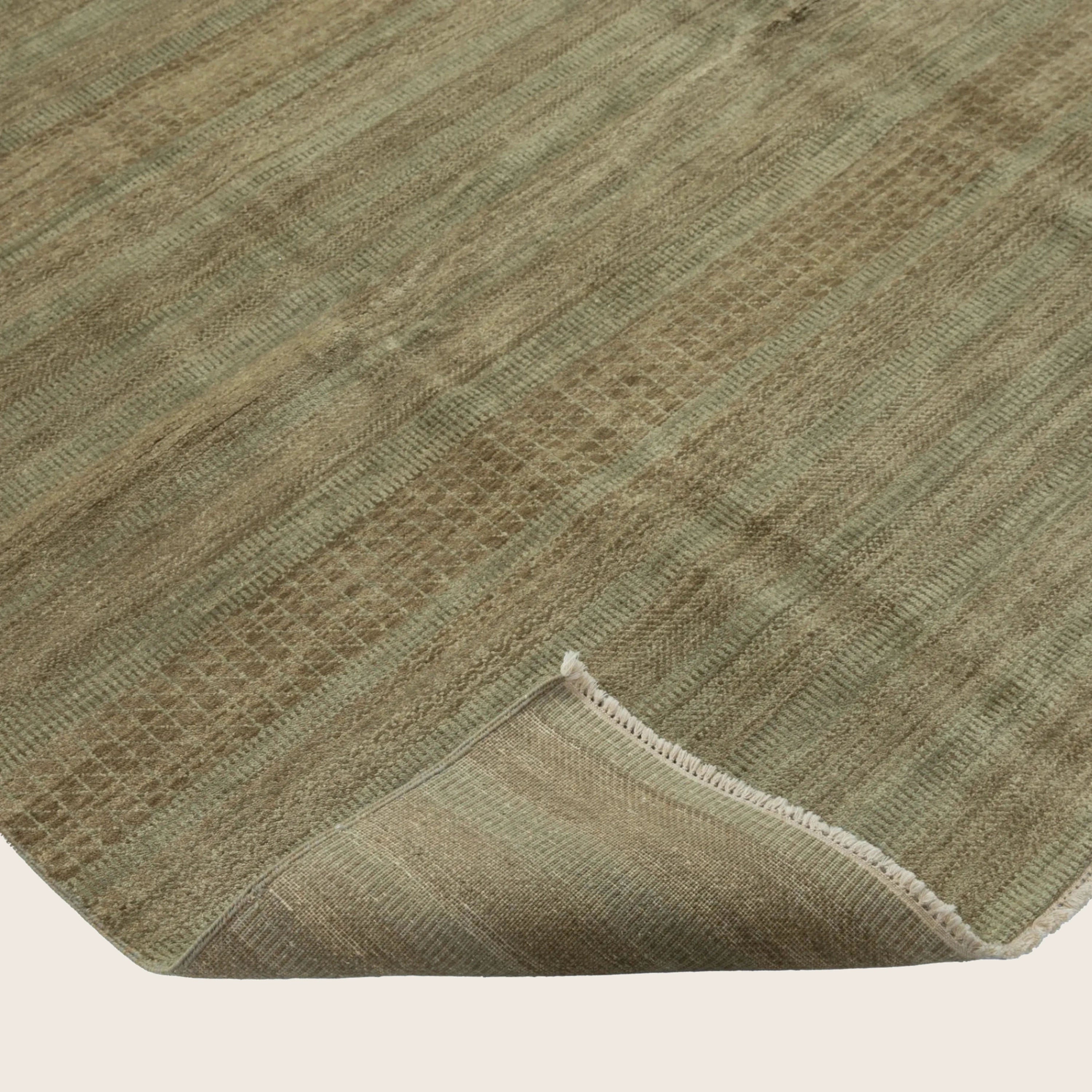 Braun Transitional Indo Savannah Teppich aus Wolle und Kunstseide - 8' x 10''