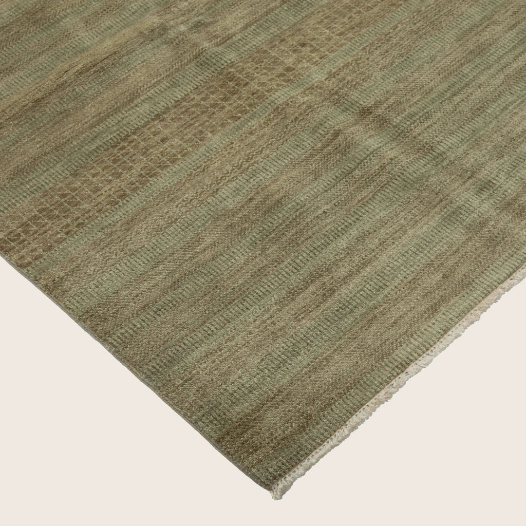 Braun Transitional Indo Savannah Teppich aus Wolle und Kunstseide - 8' x 10''