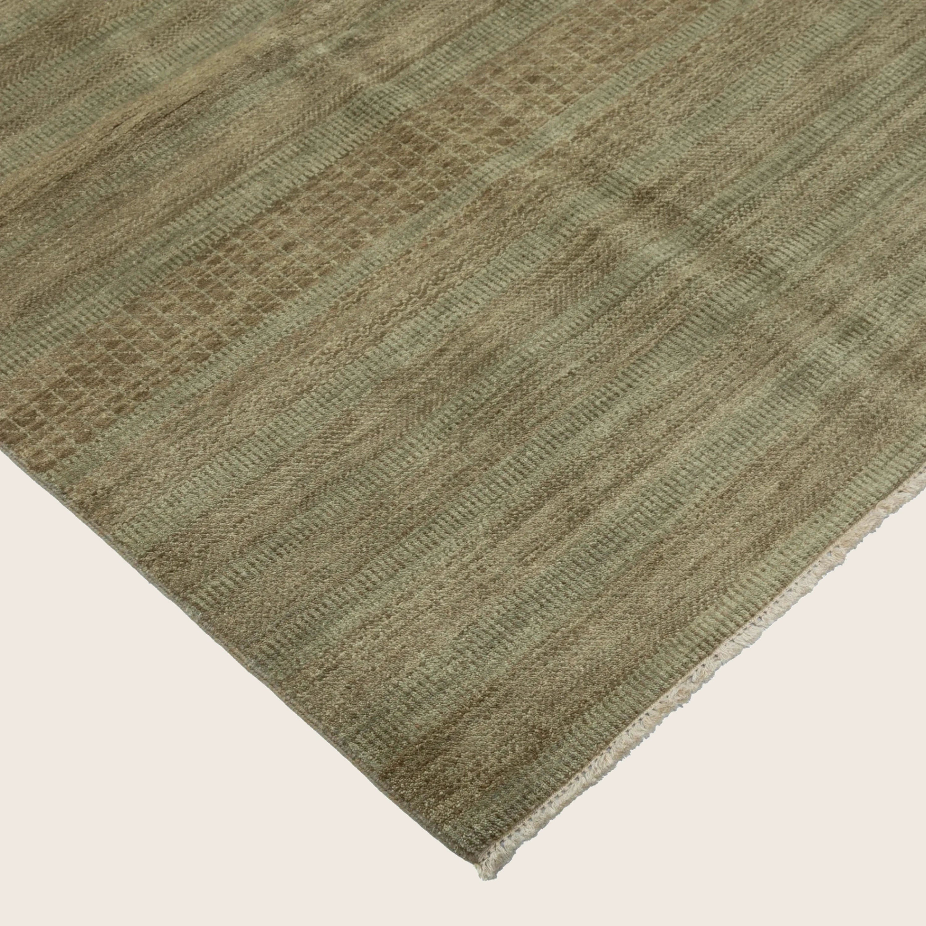 Braun Transitional Indo Savannah Teppich aus Wolle und Kunstseide - 8' x 10''