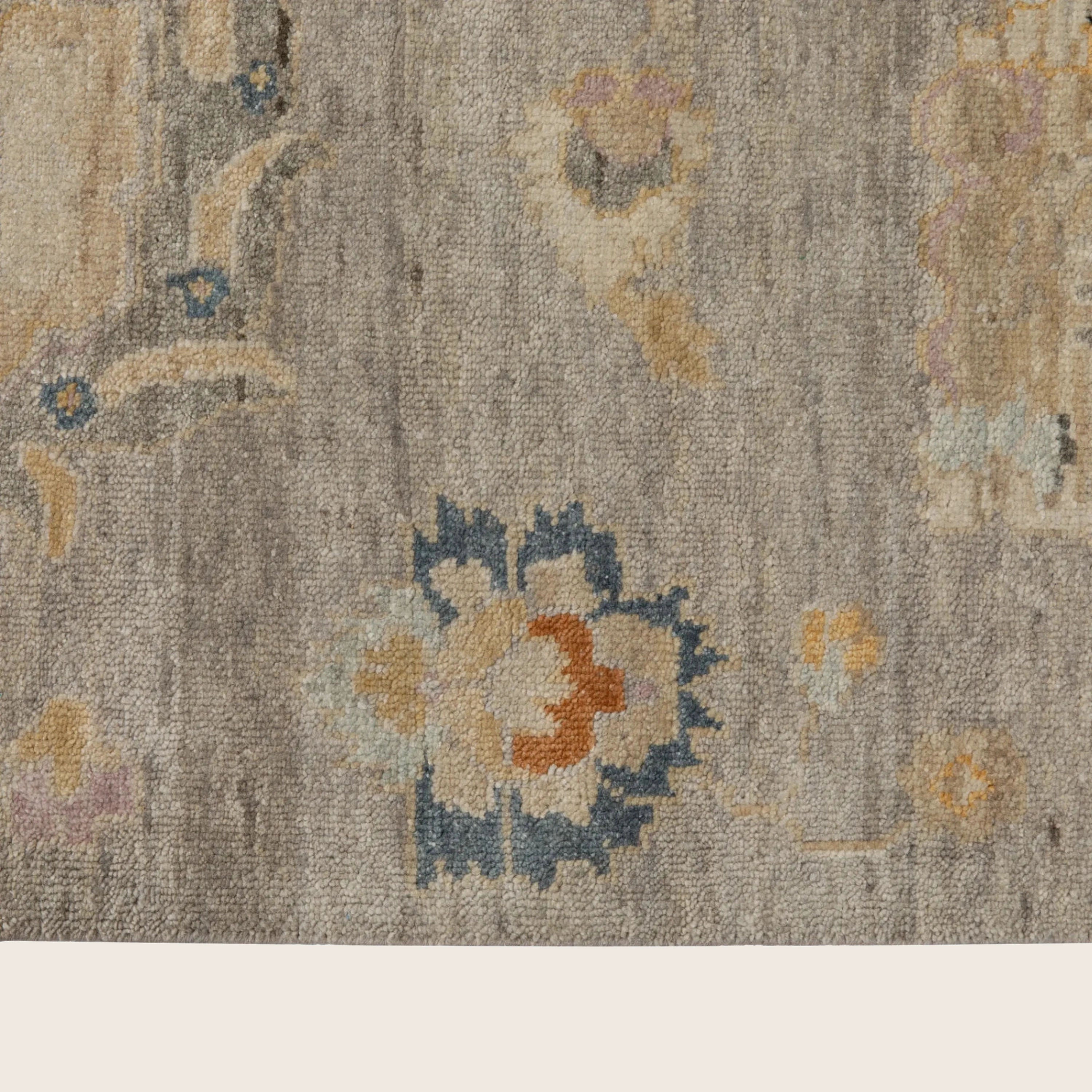 Braungrau Traditioneller Indo Ikat Wool Teppich - 8'2' x 10'1''