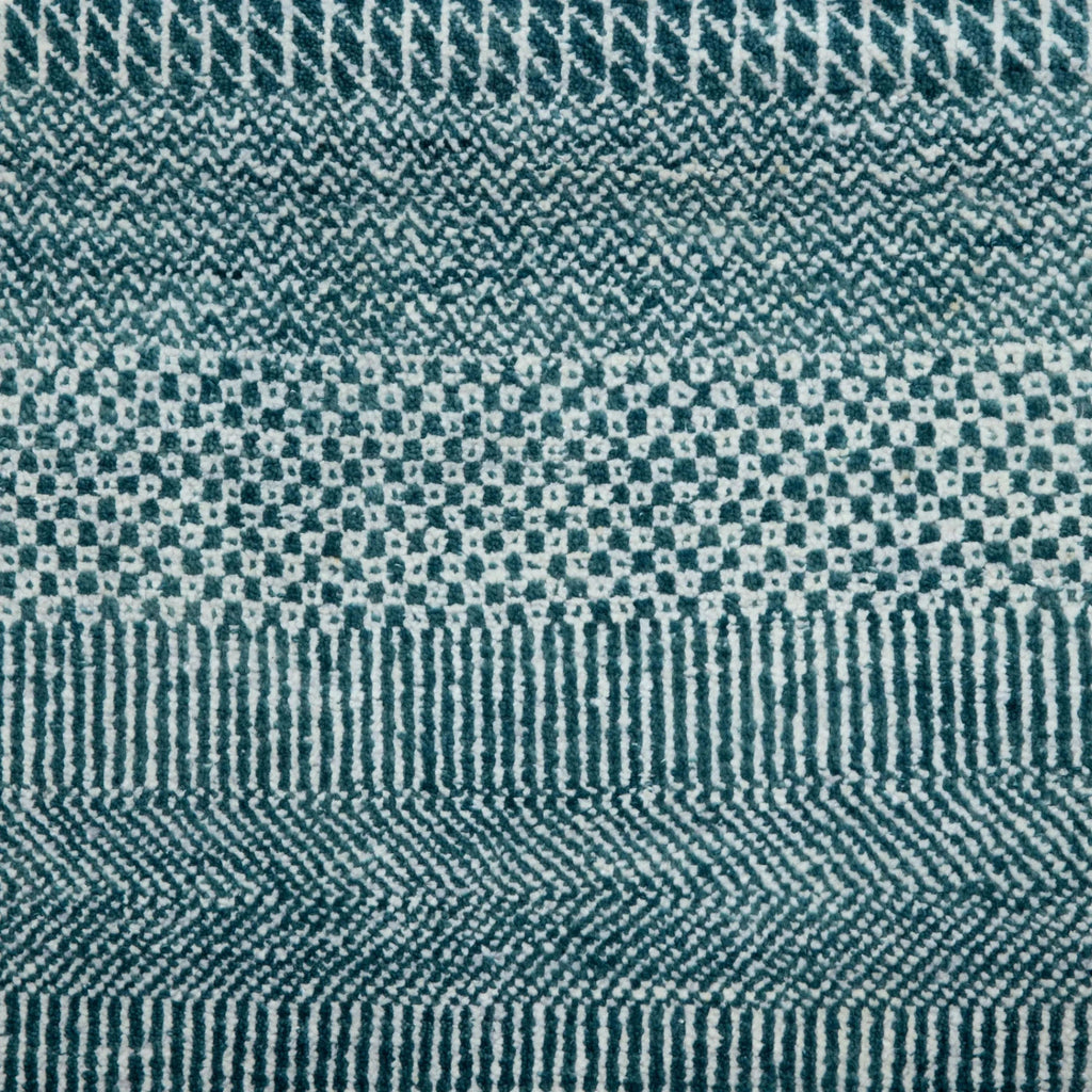 Blaue Übergangs Indo Savannah Wolle Seidenmischung Teppich - 8' x 10'1'