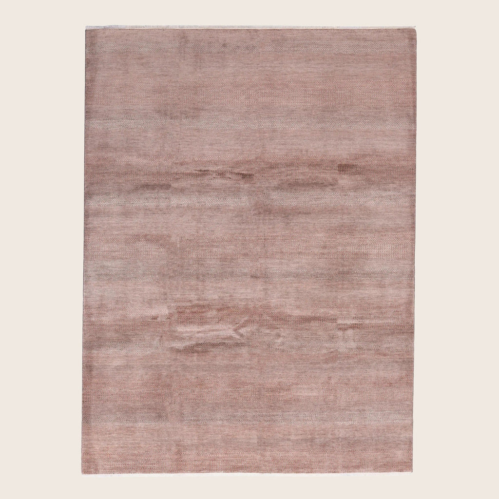 Hellrosa Übergangs Indo Savannah Wolle Seidenmischung Teppich - 8'1' x 10'3'