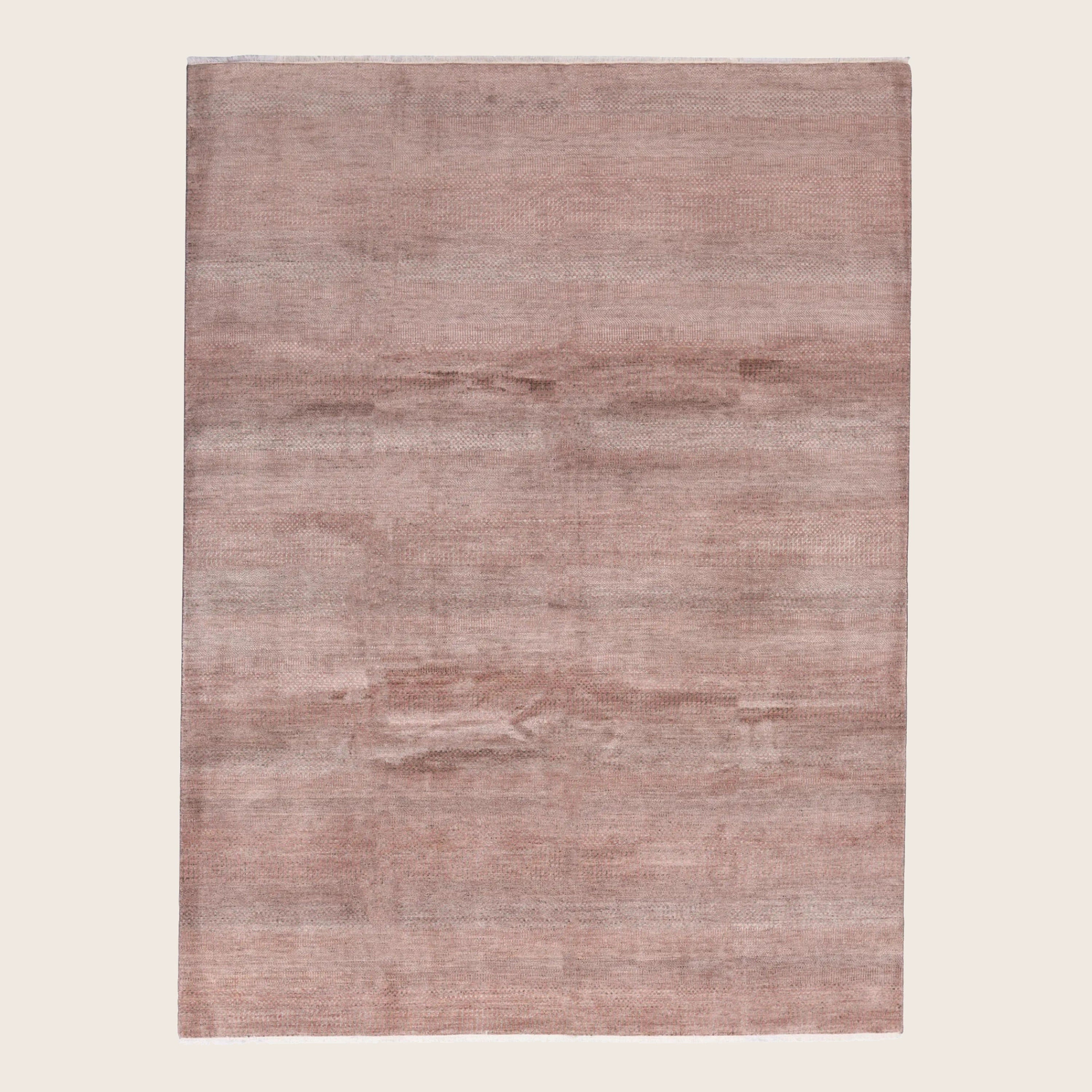 Hellrosa Übergangs Indo Savannah Wolle Seidenmischung Teppich - 8'1' x 10'3'