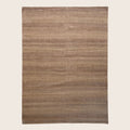 Braun texturierte Indo Savannah Wolle Seidenmischung Teppich - 10'1' x 13'1