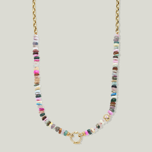 14K Gelbgold-Kügelchen-Verschlusskette