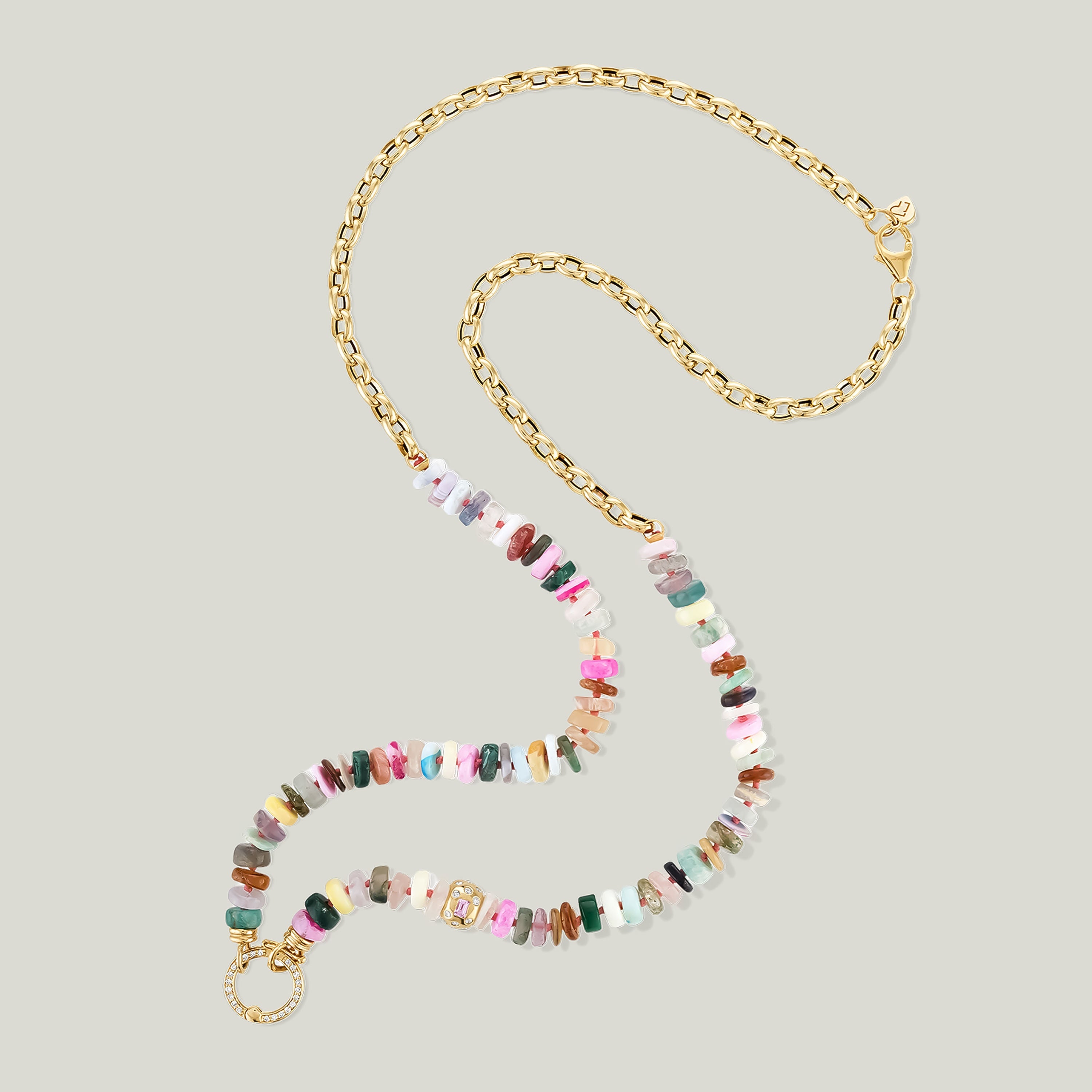 14K Gelbgold-Kügelchen-Verschlusskette