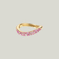 Wave Ring mit Rosa Sapphires