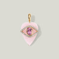Stoned Heart Pendant mit Rosa Opal und Turmalin