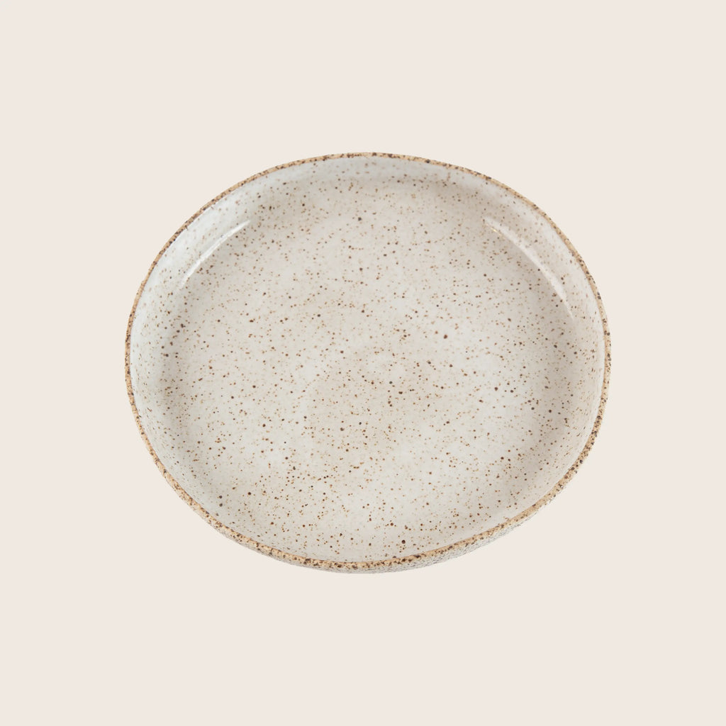 Speckled Stoneware Dessert Platte