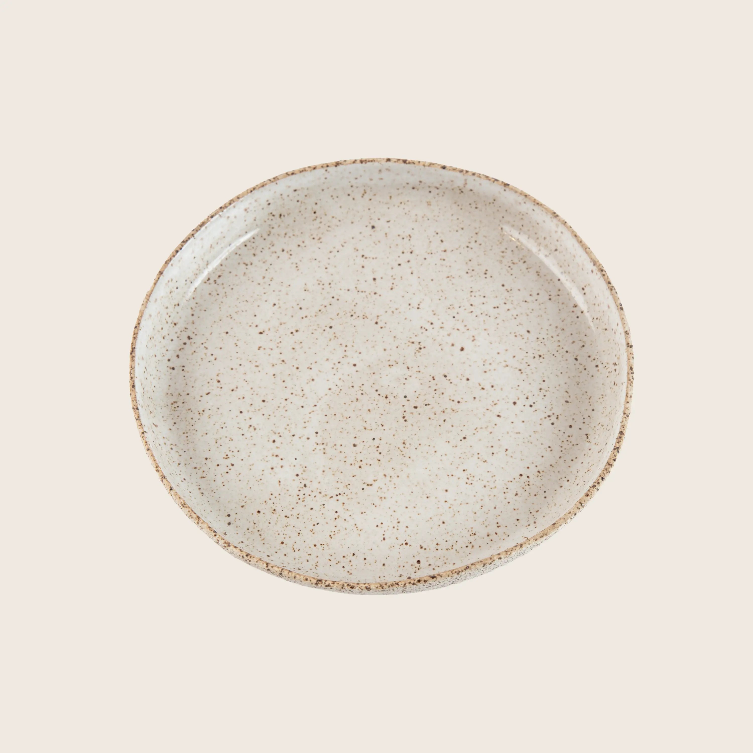 Speckled Stoneware Dessert Platte