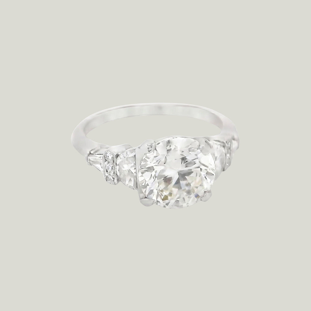 Antikes Platin 2,14 ct. Diamant-Verlobungsring