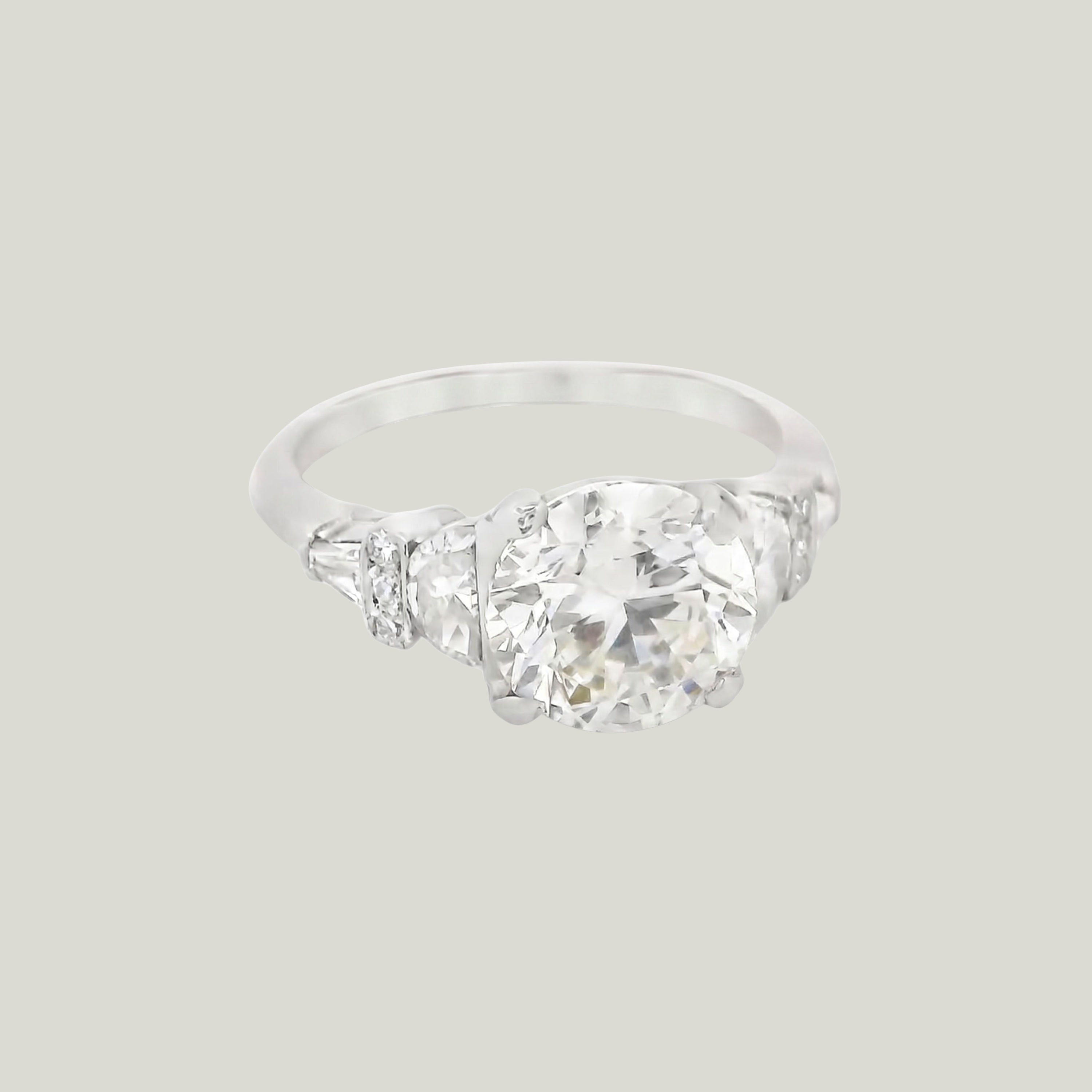Antikes Platin 2,14 ct. Diamant-Verlobungsring