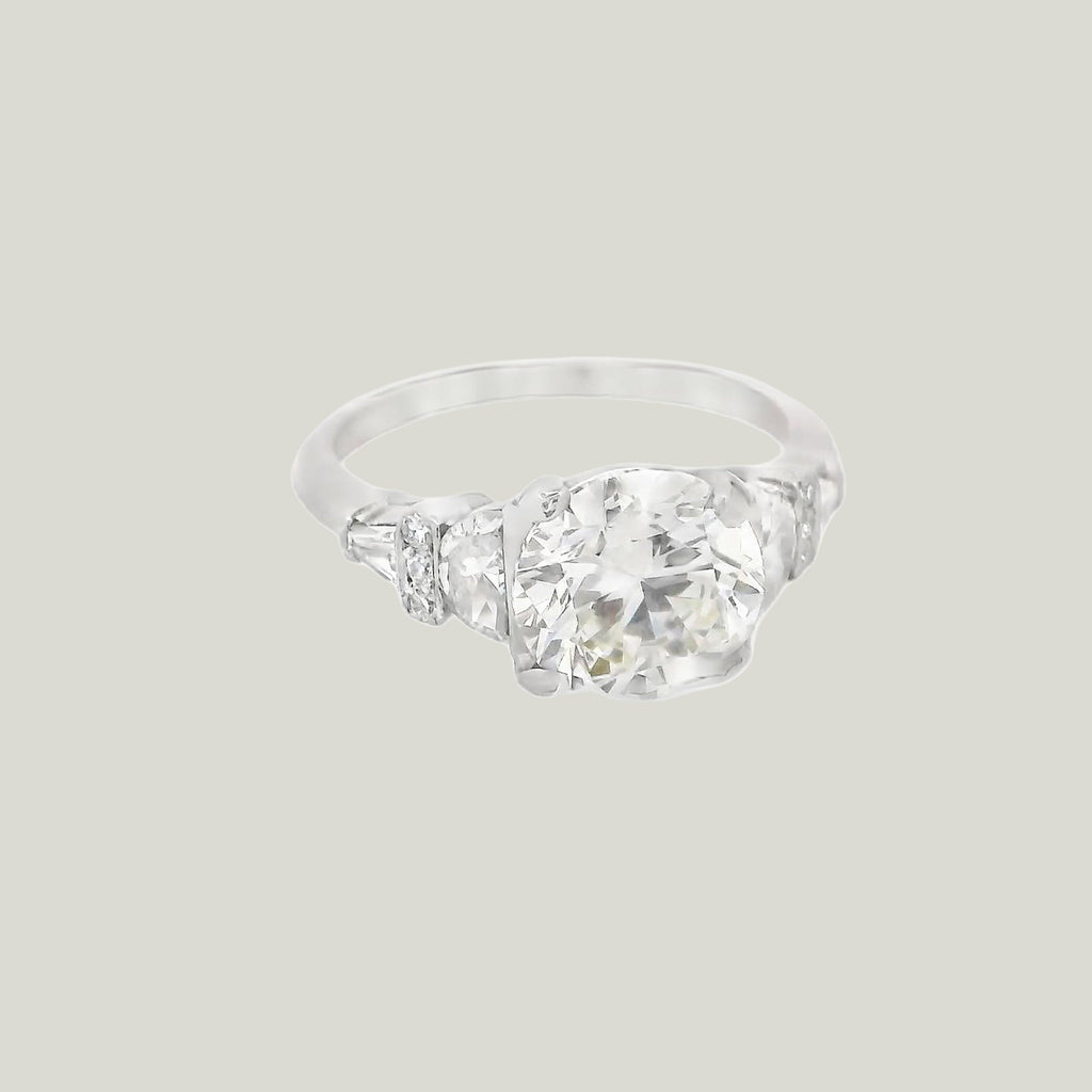 Antikes Platin 2,14 ct. Diamant-Verlobungsring