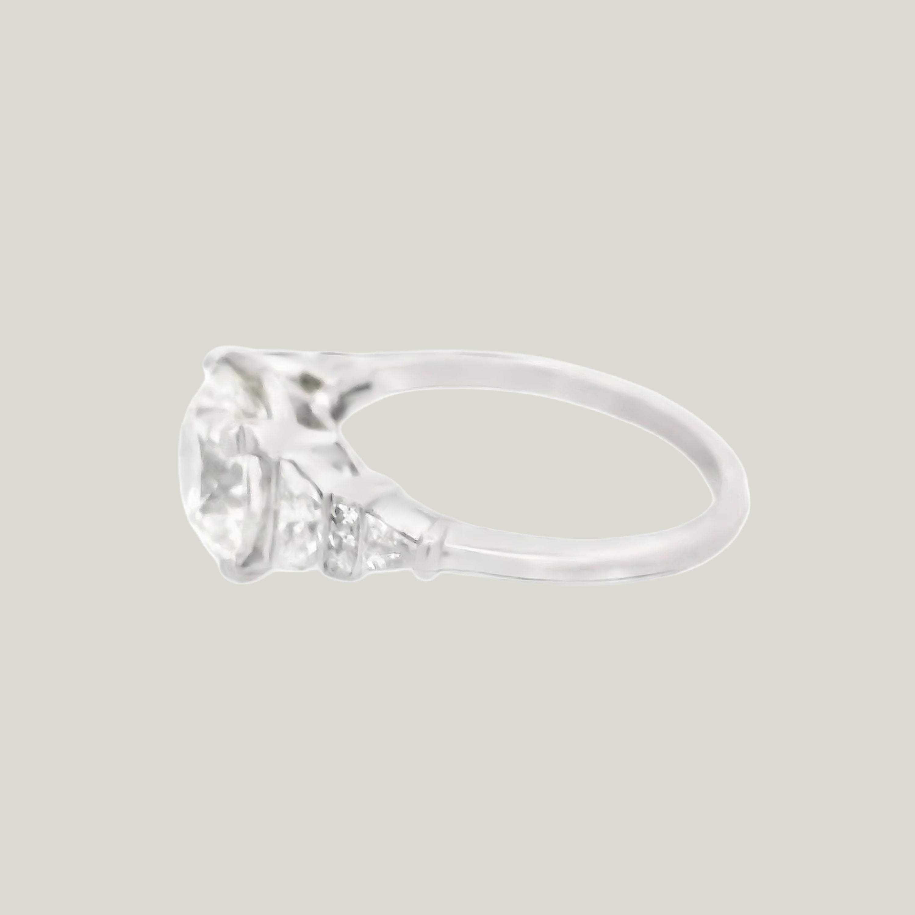 Antikes Platin 2,14 ct. Diamant-Verlobungsring