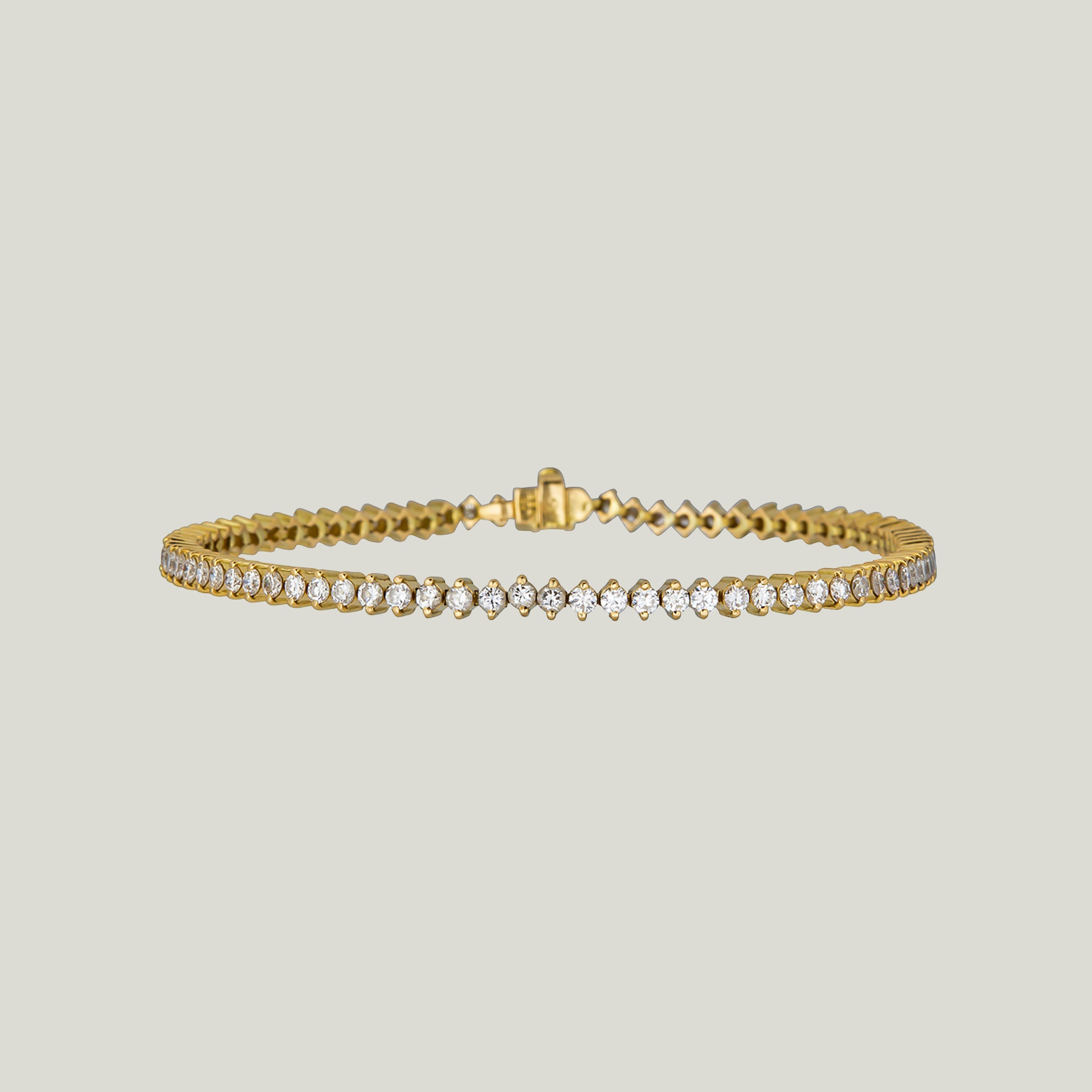 18K Gelbgold 3,34 ct. Diamond Tennis Armband