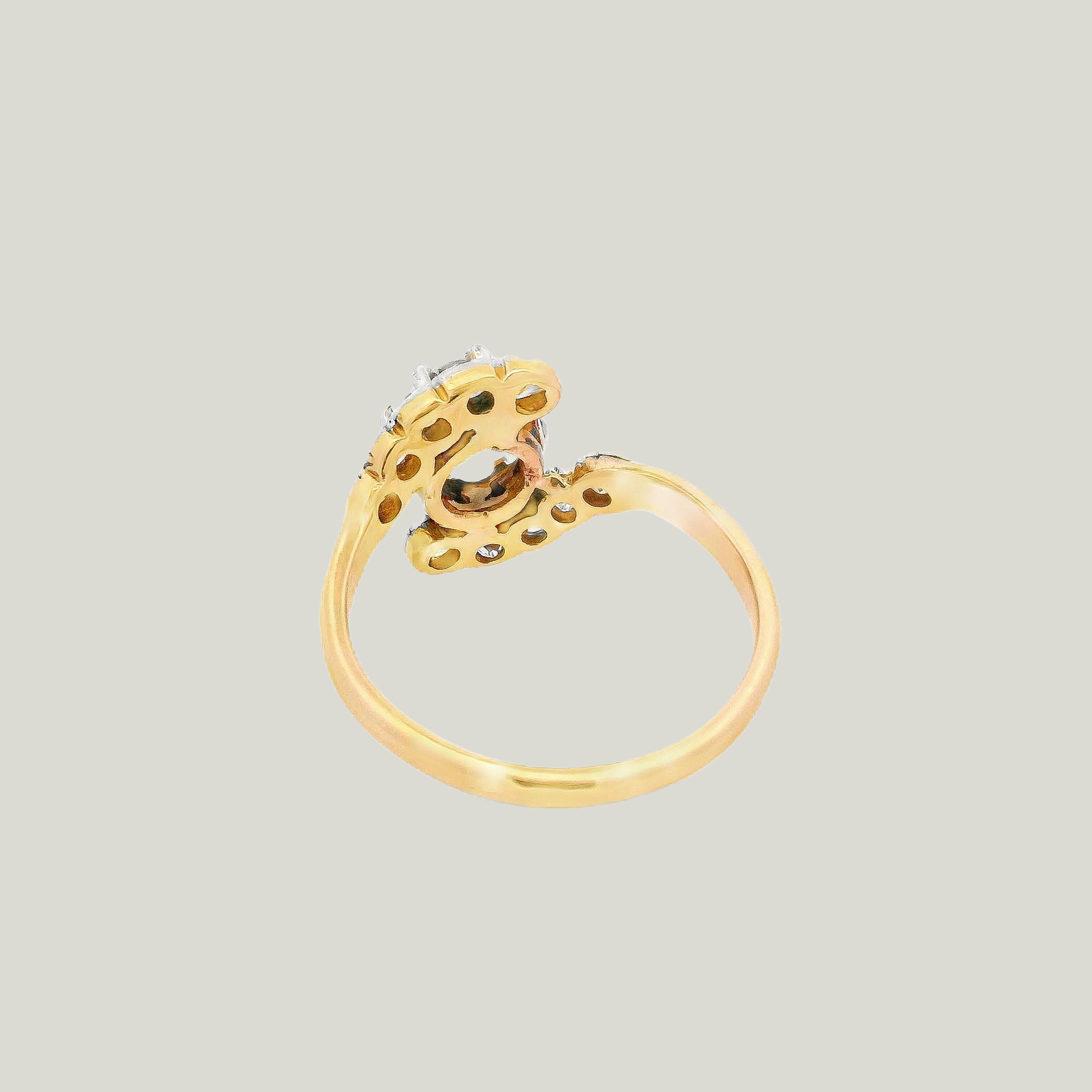 Antike 18K Gelbgold 1,36 ct. Diamant-Verlobungsring