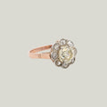 Antike 14K Weiß und Gelbgold 1,30 ct. Diamant-Verlobungsring