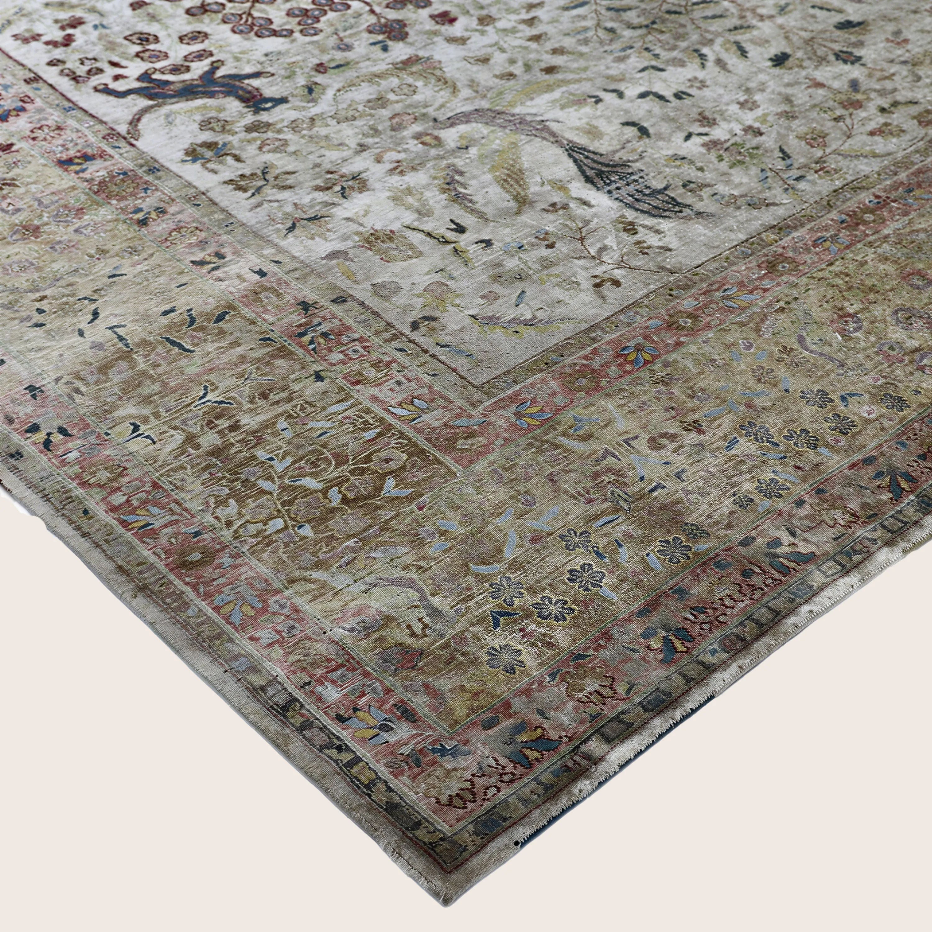 Creme Alchemy Traditioneller Seidenteppich - 9'9' x 13'7'