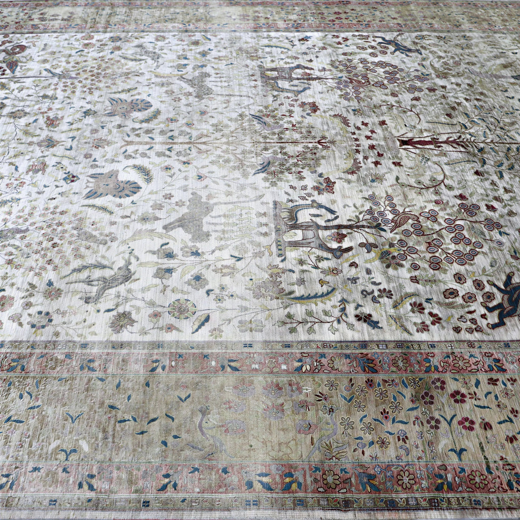 Creme Alchemy Traditioneller Seidenteppich - 9'9' x 13'7'