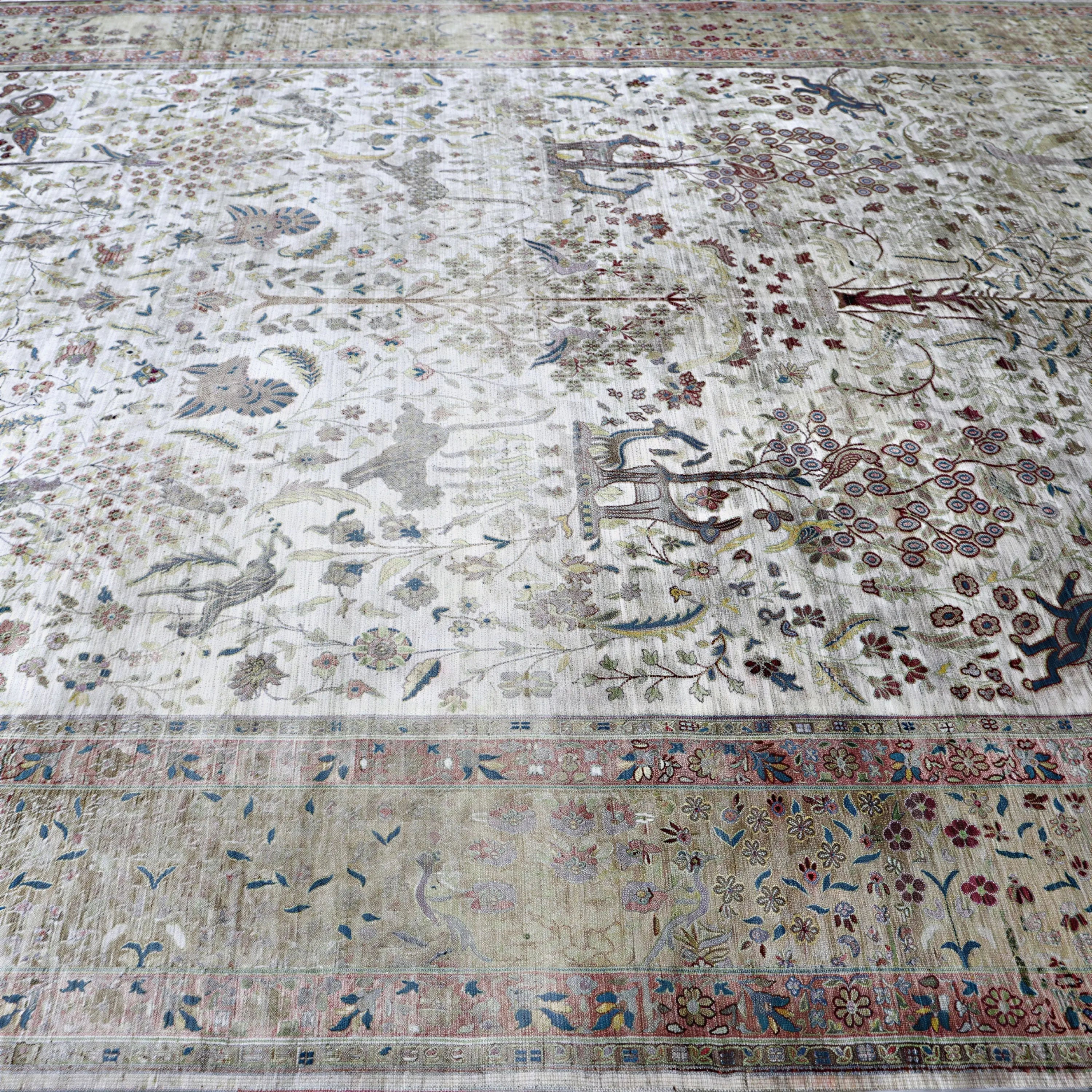 Creme Alchemy Traditioneller Seidenteppich - 9'9' x 13'7'