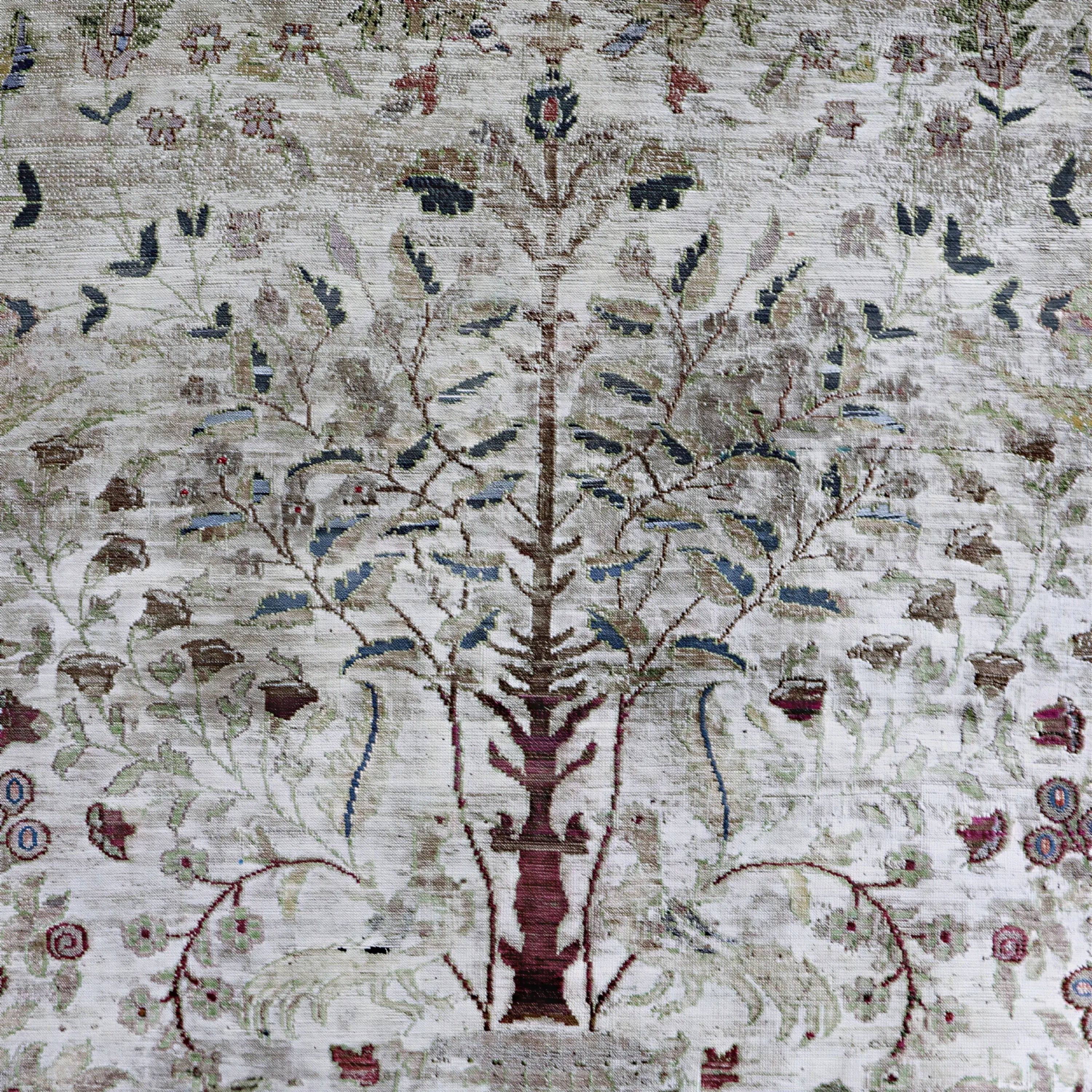 Creme Alchemy Traditioneller Seidenteppich - 9'9' x 13'7'