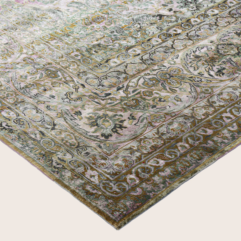 Rosa Alchemy Traditioneller Seidenteppich - 11'9' x 19'1'