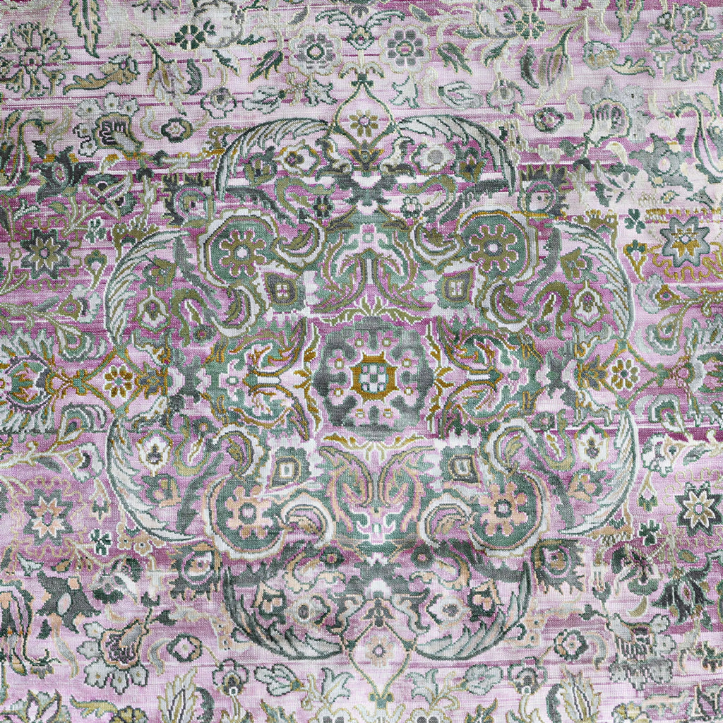 Rosa Alchemy Traditioneller Seidenteppich - 11'9' x 19'1'