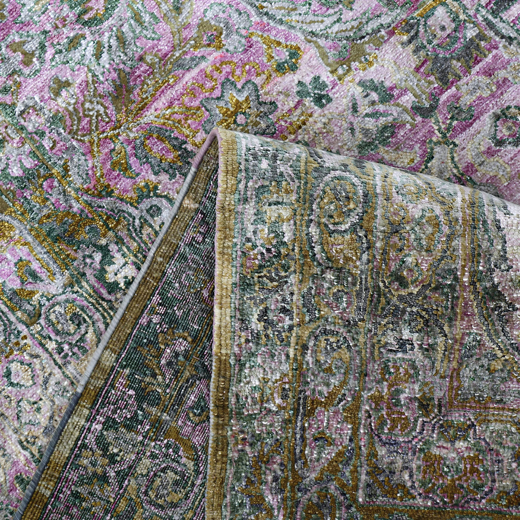 Rosa Alchemy Traditioneller Seidenteppich - 11'9' x 19'1'