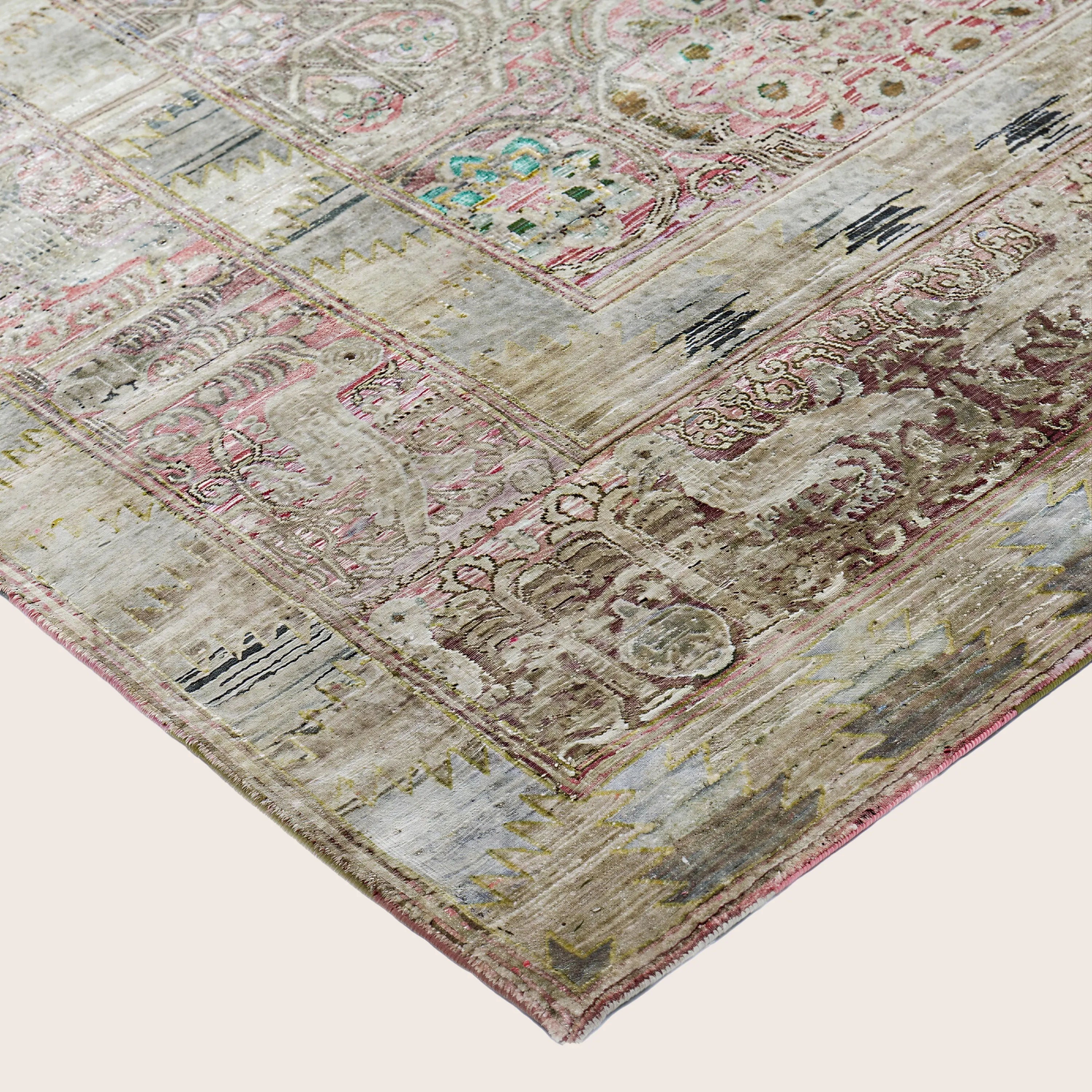 Rosa Alchemy Traditioneller Seidenteppich - 8'9' x 12'3'